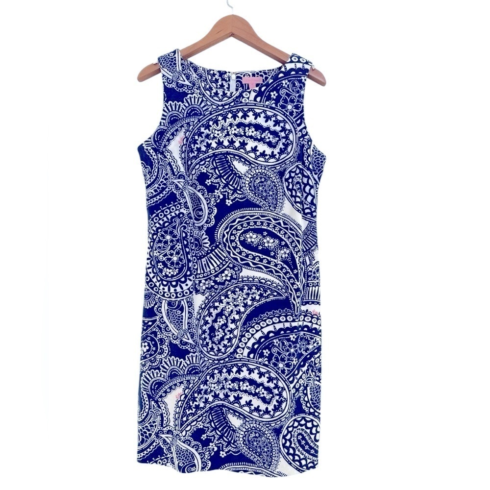 Lilly Pulitzer Blue and White Paisley Dress